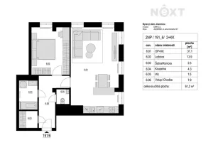 Prodej bytu 2+kk, Jilemnice, Jana Harracha, 65 m2
