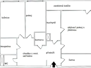 Prodej bytu 3+1, Praha, Hněvkovského, 78 m2
