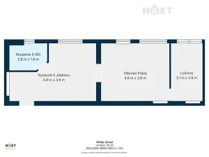 Pronájem bytu 3+kk, Jilemnice, Čsl. Legií, 53 m2