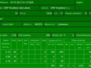 Prodej lesa, Libotenice, 63021 m2