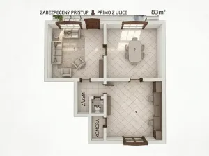 Pronájem kanceláře, Teplice, Štúrova, 83 m2