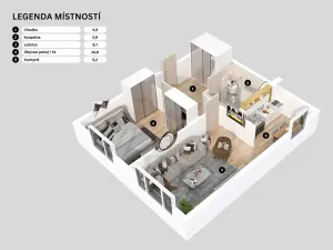 Prodej bytu 2+kk, Praha - Košíře, Dubrovnická, 40 m2