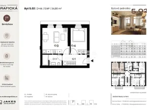 Prodej bytu 2+kk, Praha - Smíchov, Grafická, 35 m2