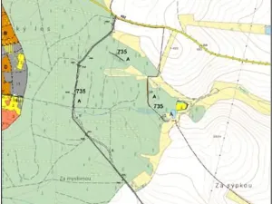 Prodej lesa, Otín, 829 m2