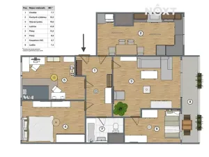 Pronájem bytu 4+1, Podbořany, Kpt. Nálepky, 85 m2