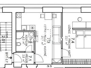 Pronájem bytu 2+kk, Říčany, Černokostelecká, 51 m2
