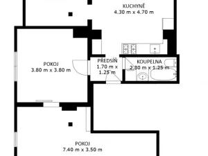 Prodej bytu 4+kk, Chlumín, 75 m2