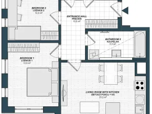 Pronájem bytu 3+kk, Praha - Hloubětín, Waltariho, 73 m2