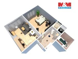 Prodej bytu 2+kk, Praha - Holešovice, Jirečkova, 52 m2