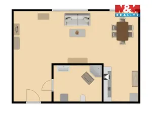 Pronájem bytu 1+kk, Most, Česká, 33 m2