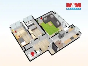 Pronájem bytu 3+1, Havlíčkův Brod, Ledečská, 78 m2