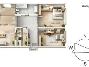 Pronájem bytu 3+1, Praha - Nové Město, Klimentská, 74 m2