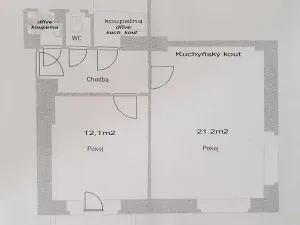 Pronájem bytu 2+kk, Praha - Liboc, Za vokovickou vozovnou, 50 m2