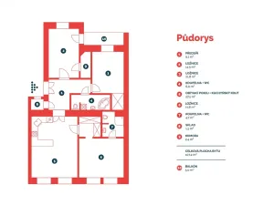 Pronájem bytu 4+kk, Praha - Karlín, Křižíkova, 107 m2