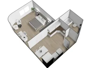 Pronájem bytu 1+1, Brno - Černá Pole, Krkoškova, 35 m2