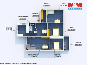 Prodej bytu 4+1, Rokycany - Nové Město, Pražská, 92 m2