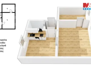 Pronájem bytu 2+1, Úpice, Spojenců, 50 m2