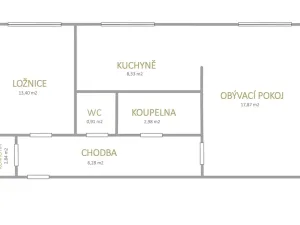 Pronájem bytu 2+1, Litvínov, Tylova, 53 m2