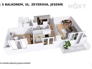 Prodej bytu 2+1, Jeseník, Zeyerova, 50 m2