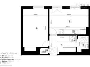 Pronájem bytu 2+kk, Praha - Dejvice, Velvarská, 40 m2