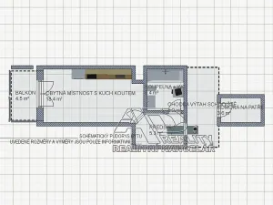 Pronájem bytu 1+kk, České Budějovice, Na Zlaté stoce, 28 m2