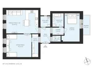Prodej bytu 3+kk, Hradec Králové, Šafaříkova, 84 m2