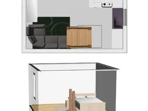 Pronájem bytu 2+kk, Brno - Černovice, Řehořova, 26 m2