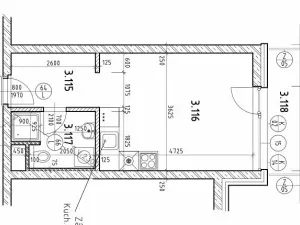 Pronájem bytu 1+kk, Plzeň, Kartónová, 39 m2