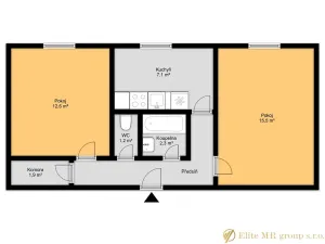 Prodej bytu 2+1, Hlinsko, Rataje, 45 m2