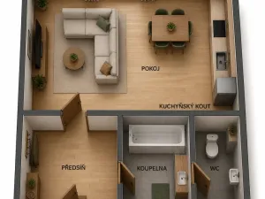 Prodej bytu 1+kk, Jablonec nad Nisou, Budovatelů, 21 m2