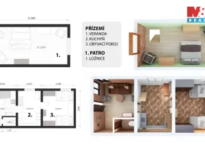 Prodej chaty, Libčice nad Vltavou, Na Vrchách, 56 m2