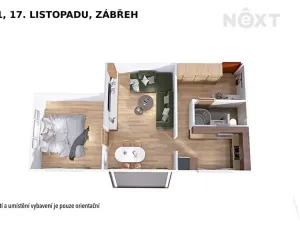 Pronájem bytu 2+1, Zábřeh, 17. listopadu, 51 m2