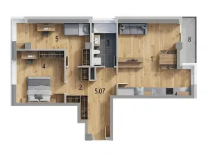 Prodej bytu 3+kk, Luhačovice, Zatloukalova, 85 m2
