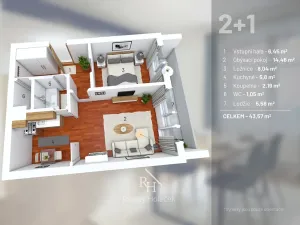 Prodej bytu 2+kk, Kladno, Čs. armády, 40 m2