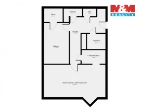 Pronájem bytu 2+kk, Praha, U kříže, 66 m2