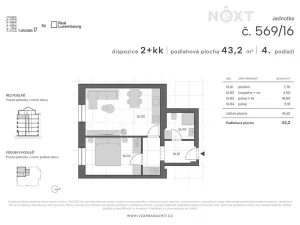 Prodej bytu 2+kk, Praha - Libeň, V zahradách, 43 m2