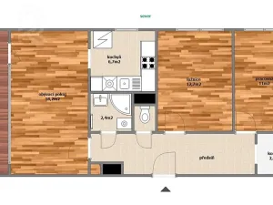 Pronájem bytu 3+kk, Praha - Strašnice, Nosická, 73 m2