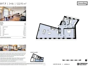 Pronájem bytu 3+kk, Praha - Nové Město, Truhlářská, 123 m2