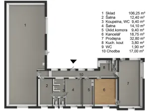 Pronájem kanceláře, Teplice, Havířská, 226 m2