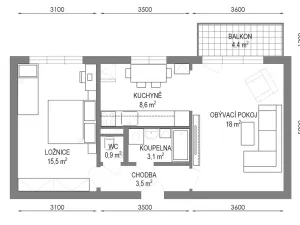 Prodej bytu 2+1, Třebíč, Václavské nám., 51 m2
