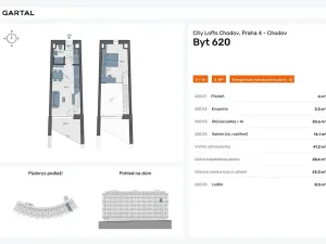 Prodej bytu 2+kk, Praha - Chodov, Valentova, 43 m2