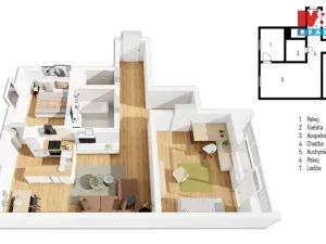 Prodej bytu 3+kk, Sedlčany, U Školky, 54 m2
