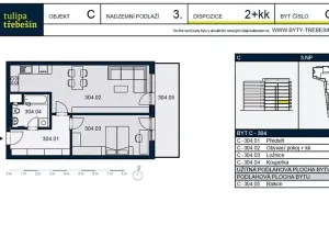 Pronájem bytu 2+kk, Praha - Strašnice, Zvěřinova, 61 m2