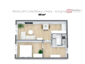Prodej bytu 2+kk, Říčany, Marie Pujmanové, 42 m2