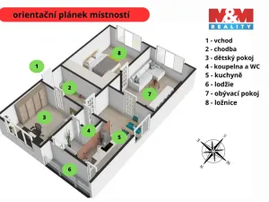 Prodej bytu 3+1, Černovice, Tyršova, 64 m2