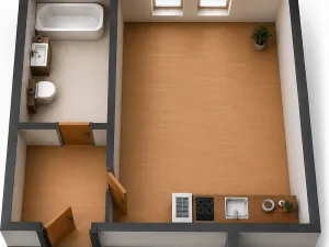 Pronájem bytu 1+kk, Praha - Hloubětín, V chaloupkách, 23 m2