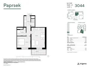 Pronájem bytu 2+kk, Praha - Stodůlky, Hábova, 55 m2
