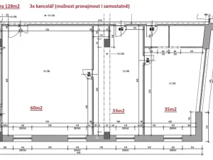 Pronájem kanceláře, Šumperk, Dr. E. Beneše, 53 m2