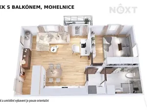 Pronájem bytu 2+kk, Mohelnice, Za Penzionem, 40 m2