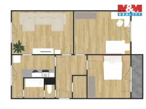Prodej bytu 3+1, Prachovice, Bučina, 65 m2